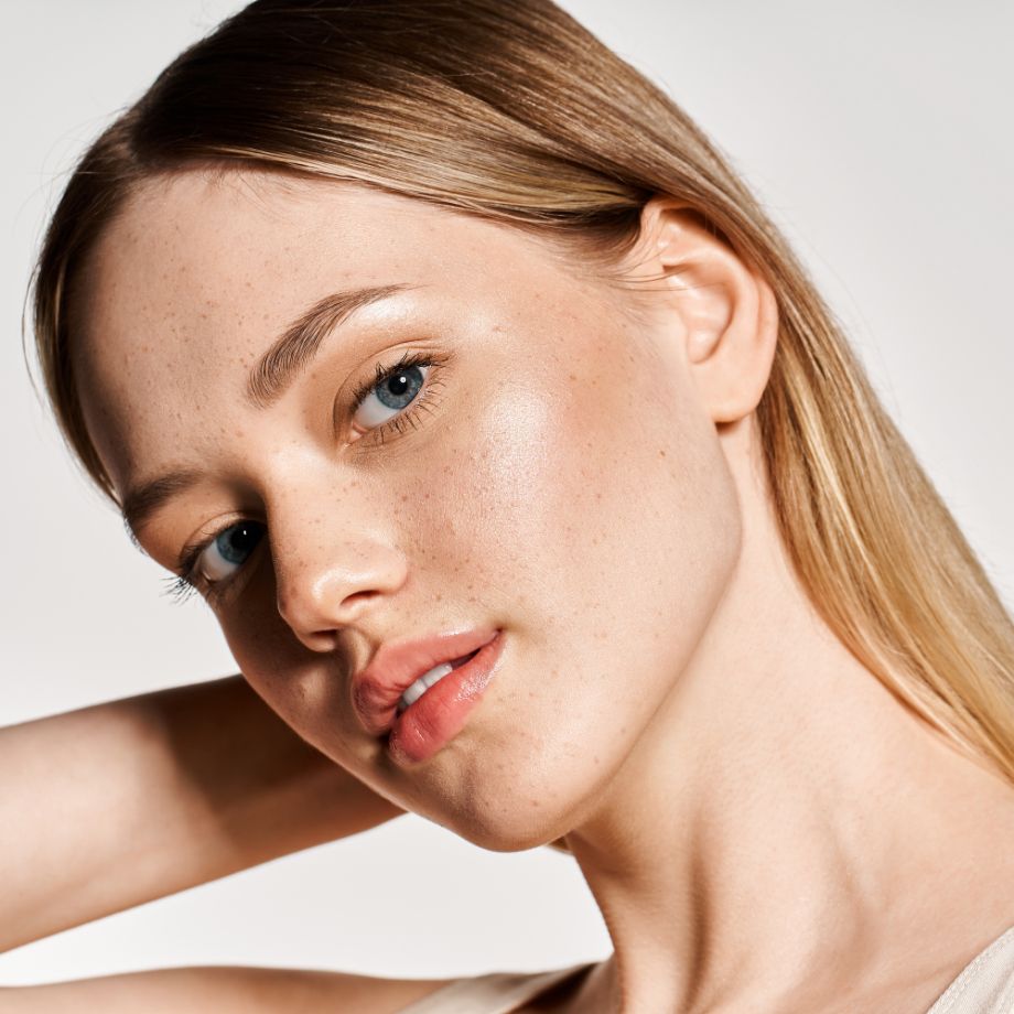 woman with blue eyes